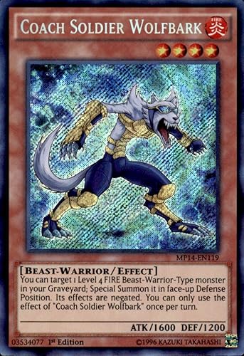 YU-GI-OH! - Entrenador Soldado Wolfbark (MP14-EN119) - Mega Pack 2014 - 1ª Edición - Secret Rare