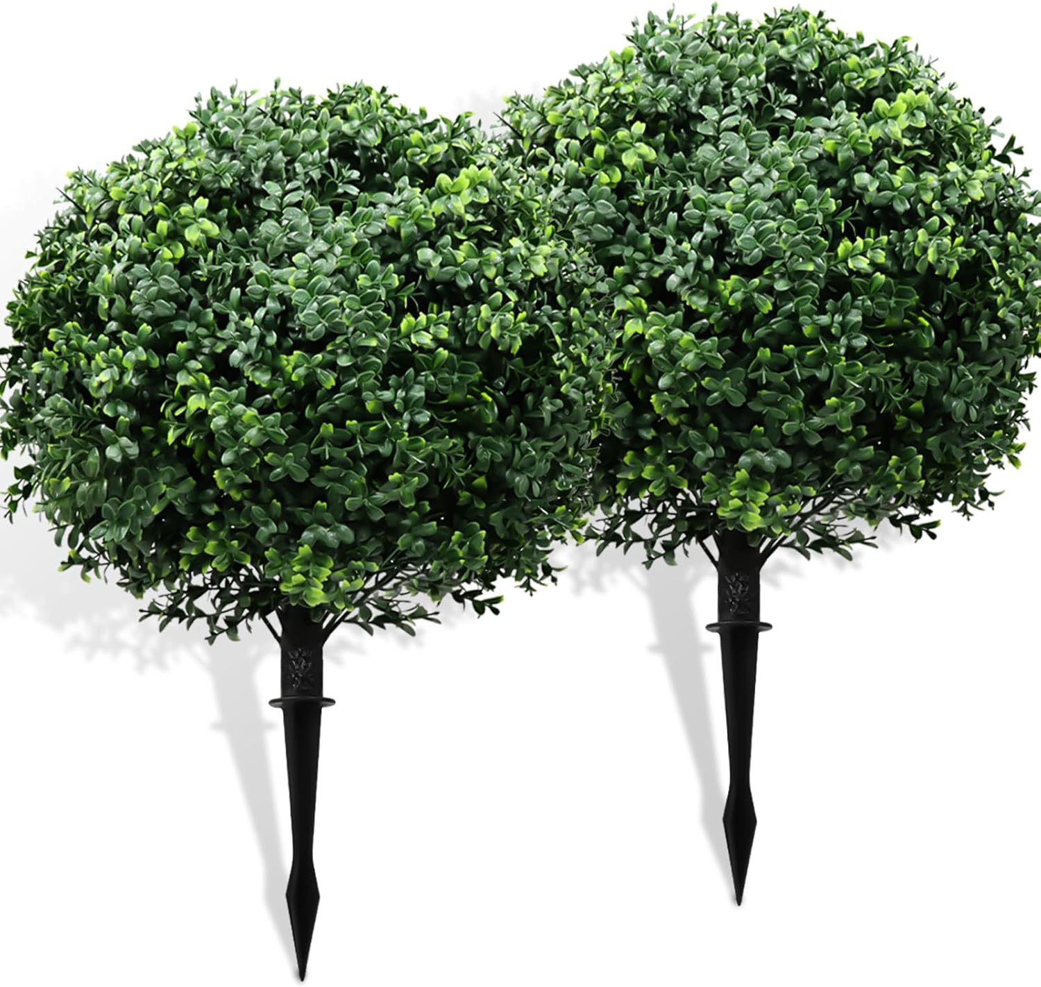 30-Inch Artificial Topiary Boxwood Ball Trees (Set of Two) – Lifelike, UV-Resistant Decor for Indoor & Outdoor Use – Enhance Your Space with Vibrant Greenery 31 Inch-2 Pcs Boxwood