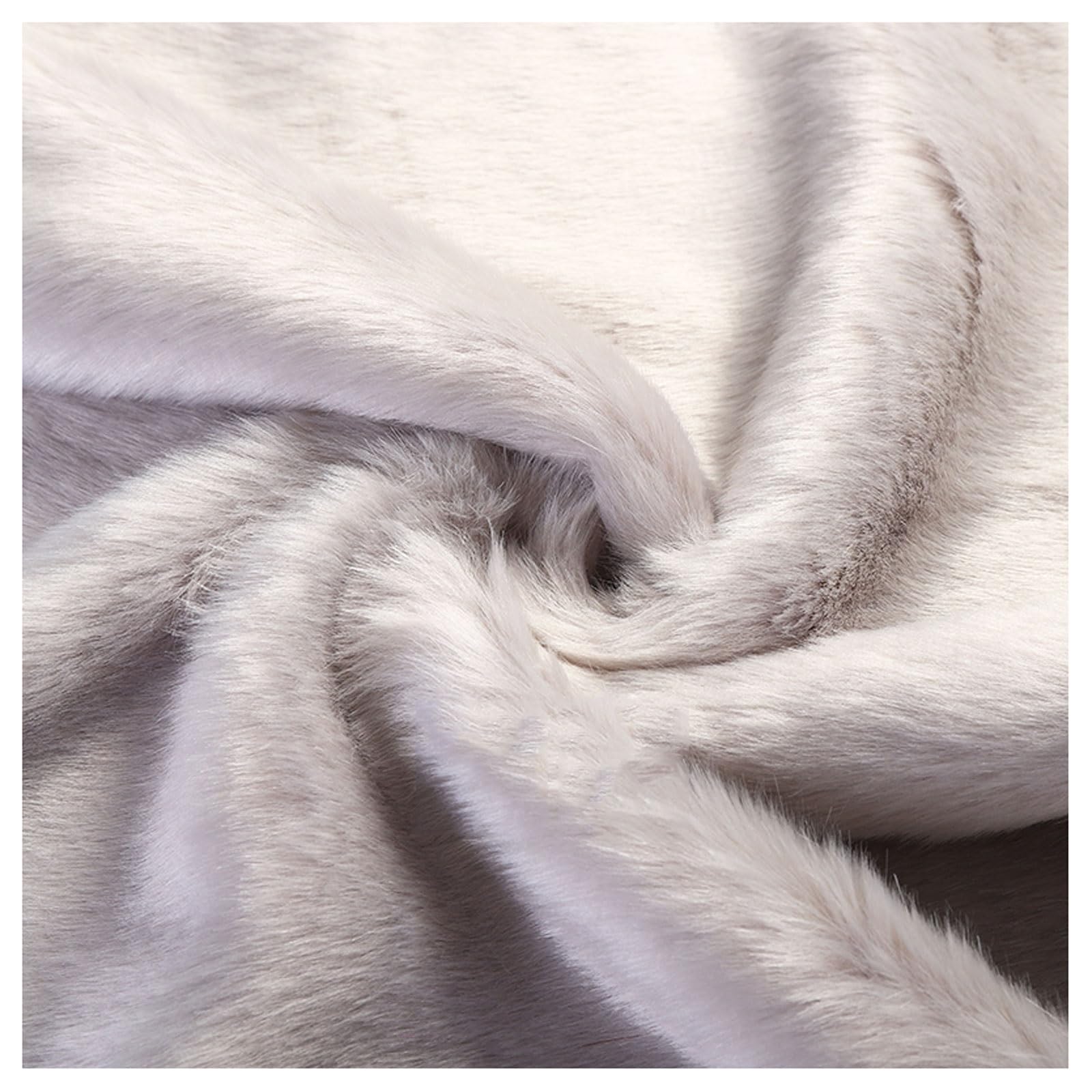 Faux Fur Plush Shaggy Faux Fur Fabric 2.8cm Long Pile Fur Fake Fur Materials, Soft and Fluffy Craft Fabric, for DIY Arts, Crafts, Apparel, Costume, Rug, Accessories, 50x20cm/50x180cm (Color : Light G