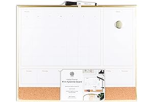 U Brands Dry Erase Calendar Gold 16x20