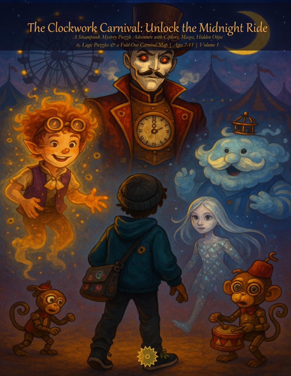 The Clockwork Carnival: Unlock the Midnight Ride: A Steampunk Mystery Puzzle Adventure for Kids Ages 7-11 — Volume 1