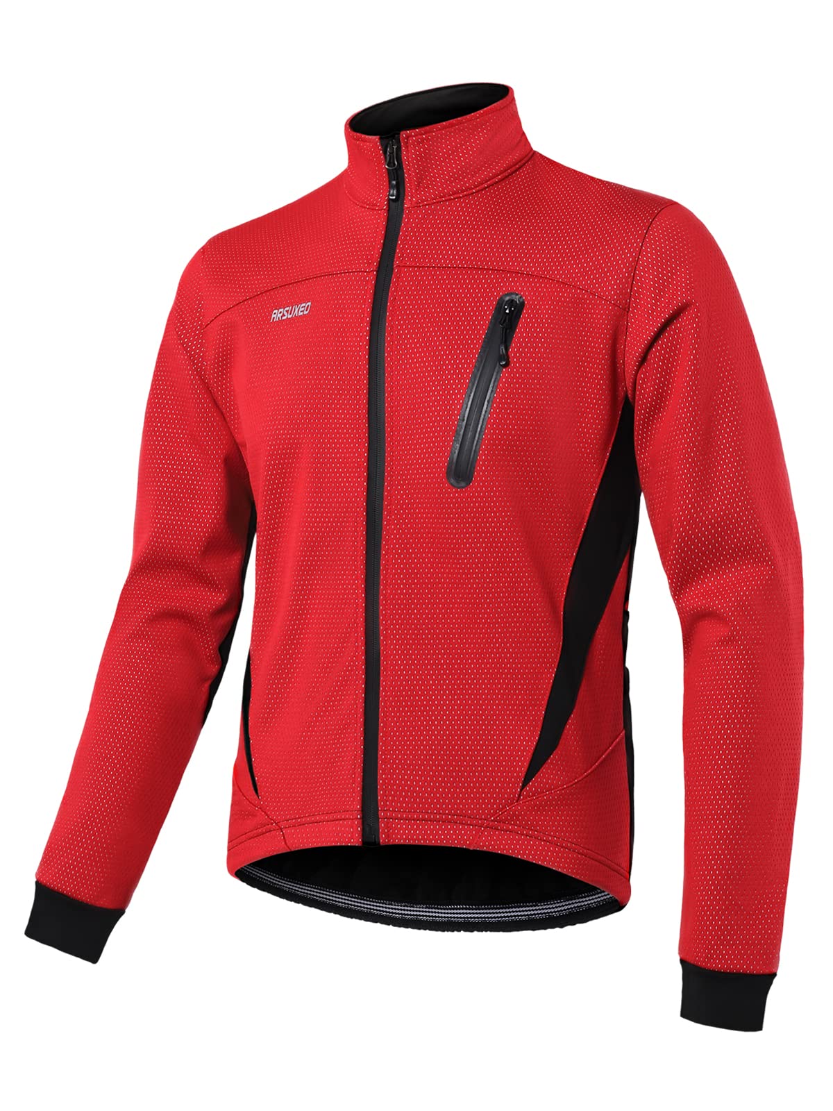 ARSUXEO Chaqueta de ciclismo para hombre Softshell térmica impermeable cortaviento MTB Bike