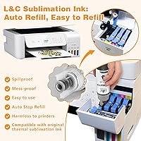 Vista 4 de Tinta de sublimación para Epson ET-2720 ET-2800 ET-2803 ET-4800 ET-2760 ET-2850 ET-4760 ET-4800 ET-3760 Tinta de sublimación 522 botellas rellenas
