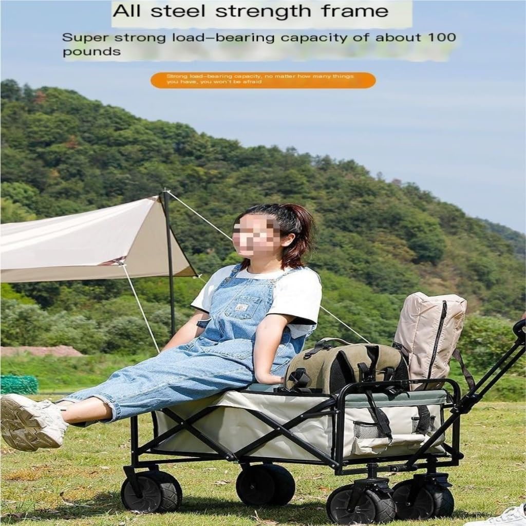Plegable vagón portátil， Carro de Camping, Remolque de Camping, Carrito de Picnic Plegable for Exteriores(K,B)