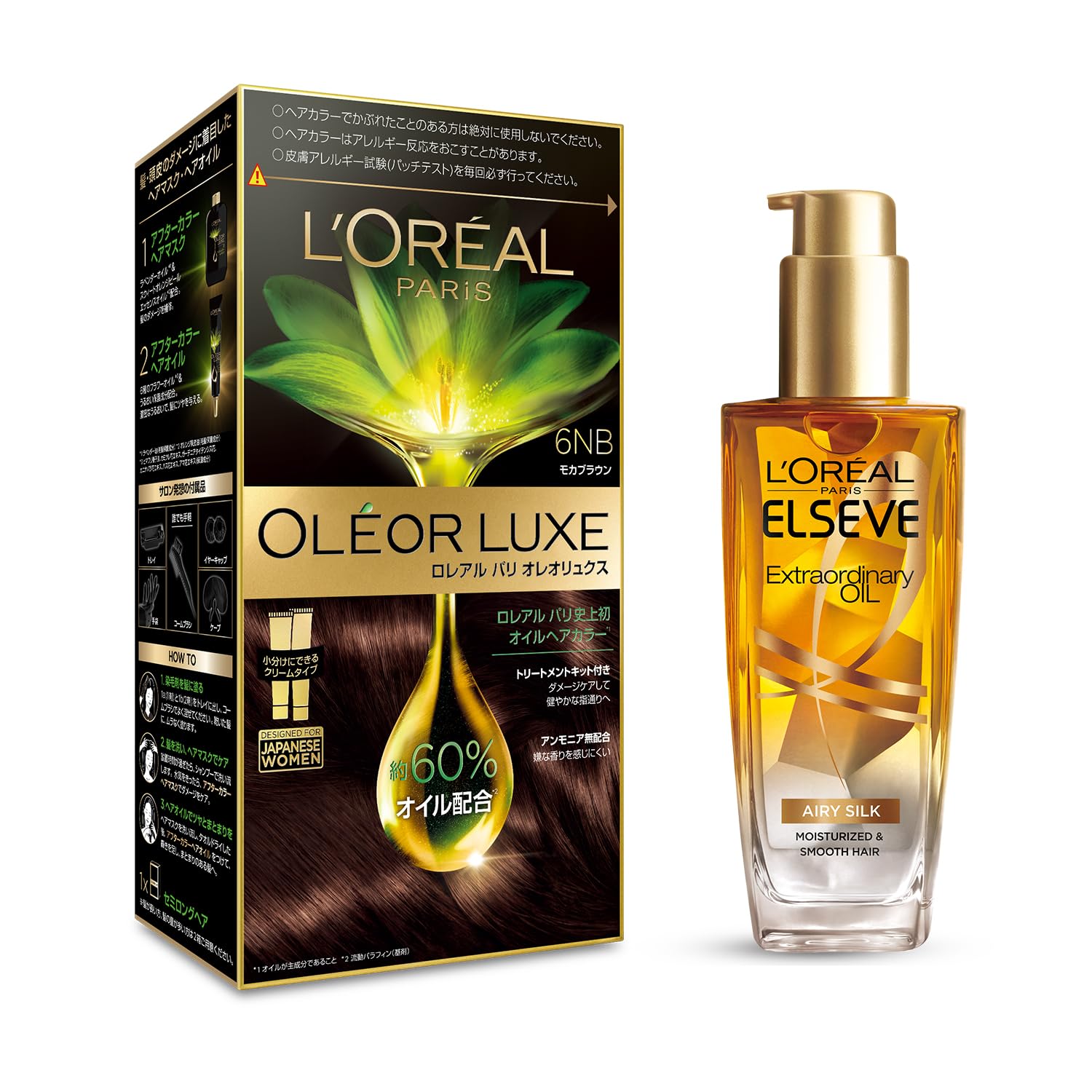 Amazon.co.jp: L'Oreal Paris 6NB Oleor Luxe Hair Color + L'Oreal