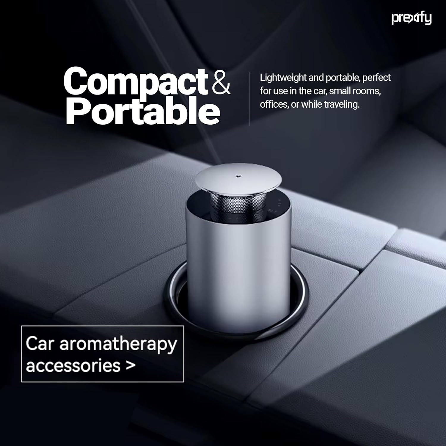 Smart Car Aroma Diffuser ‐ USB Rechargeable, 3 Intensity Modes, Long-Lasting Aroma, Travel Friendly