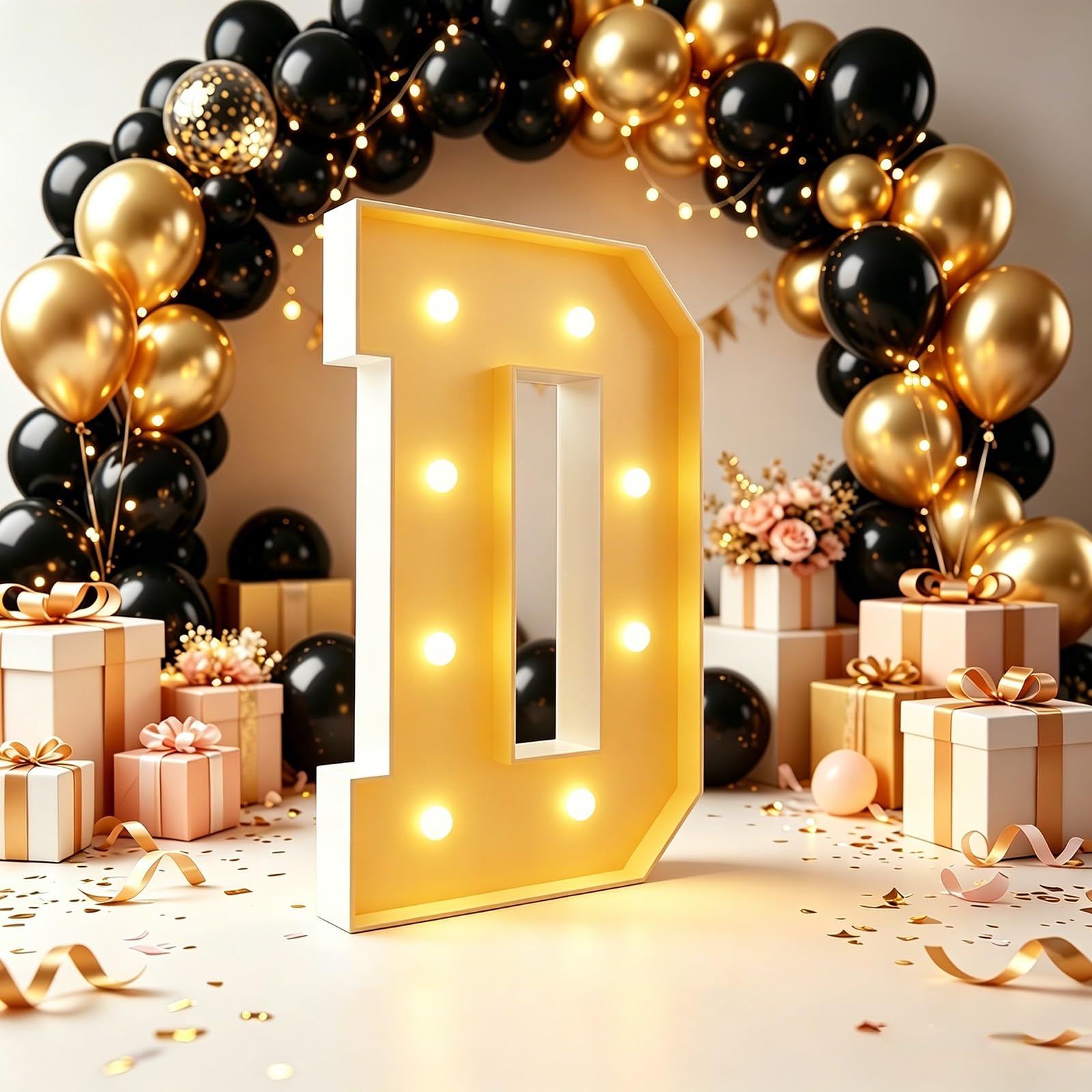Marquee Letters, Giant LED Light Up Letter(Letter D,120cm(4FT))