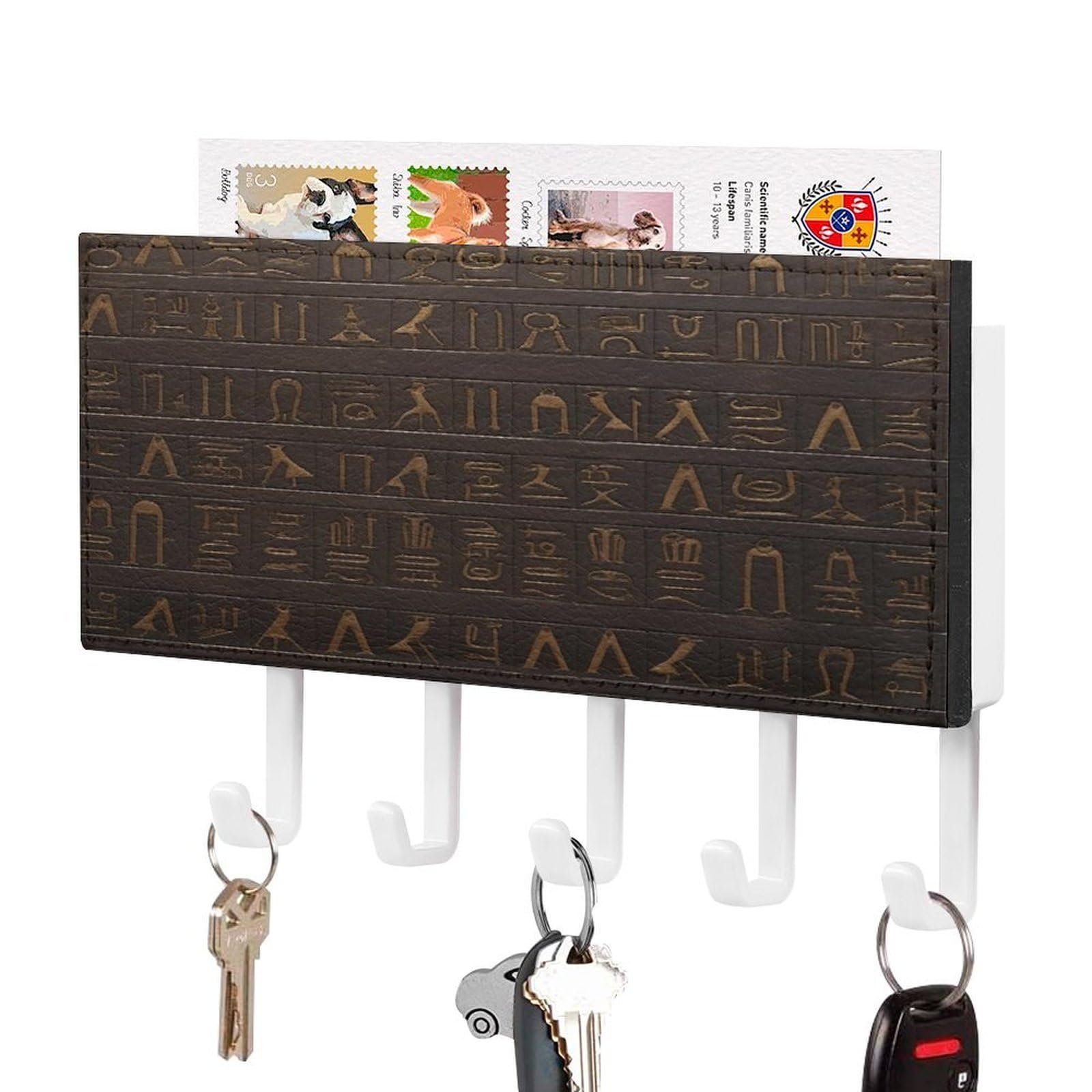 Organizador de correo y llaves decorativo egipcio para ordenar el recibidor de casa