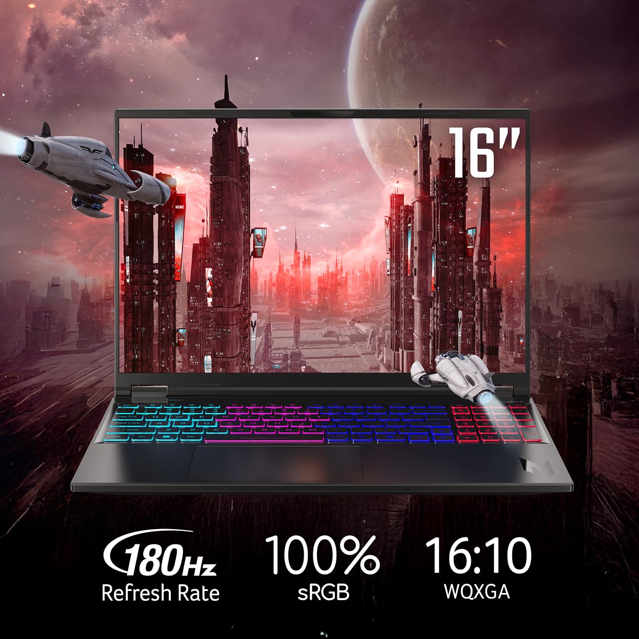acer Nitro 16S AI Copilot+ PC Gaming Laptop | AMD Ryzen AI 9 365 Processore | NVIDIA GeForce RTX 5070 Ti Laptop GPU | 16" WQXGA IPS 180Hz Display | 32GB DDR5 | 2TB Gen 4 SSD | Wi-Fi 6E | AN16S-61-R5K4