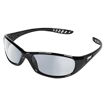 KleenGuard V40 Hellraiser Safety Glasses 25716, Indoor / Outdoor Lens with Black Frame, 12 Pairs / Case