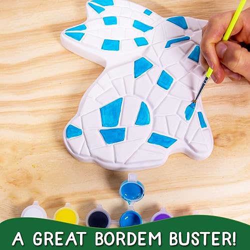 Miniatura 5 de Creative Roots Pinta tu propia piedra de jardín de conejo, kits de manualidades, kit de piedras para niños, cerámica para pintar, a partir de 6 años