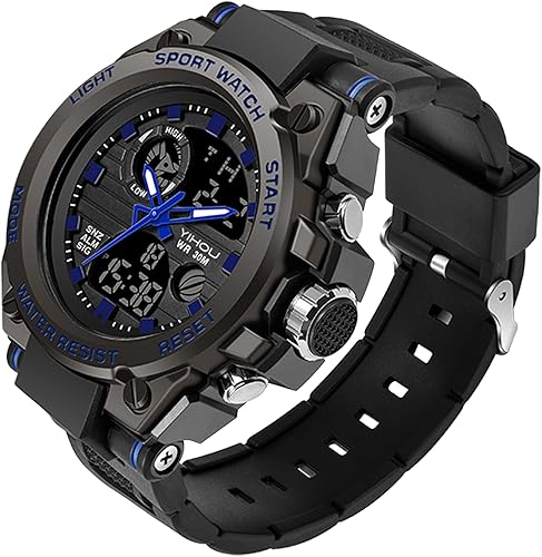 Reloj militar para hombre, reloj electrónico para deportes al aire libre, reloj táctico del ejército, cronómetro LED, impermeable, relojes