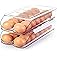 theaoo Egg Holder for Fridge, Automatic Rolling Egg Container for Refrigerator, Clear Plastic Egg Dispenser, Stackable E