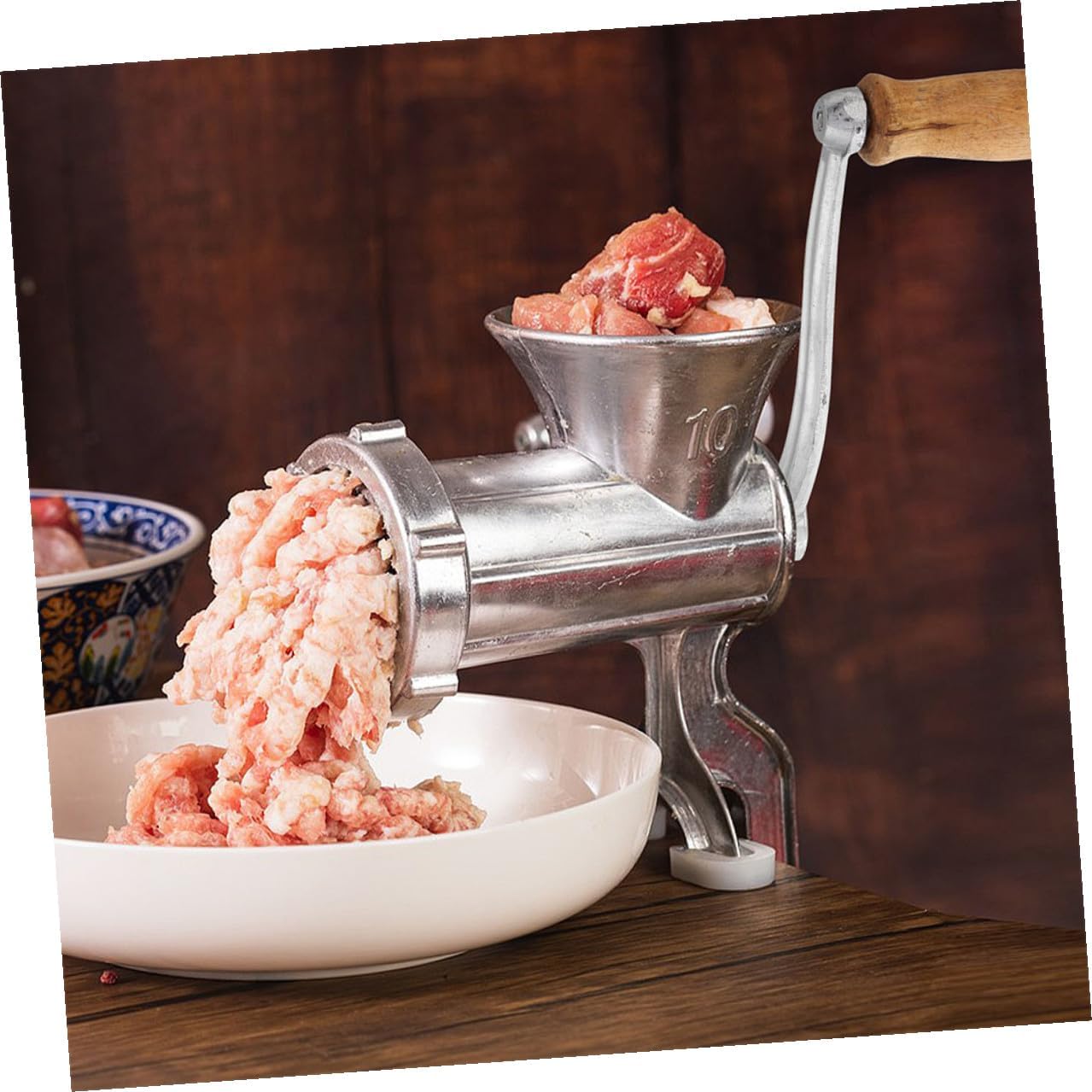 Manual Meat Grinder Handle 2pcs Heavy Duty Crank for Household Countertop Meat Mincer Tool Suitable for Home Cooking and Outdoor Use
