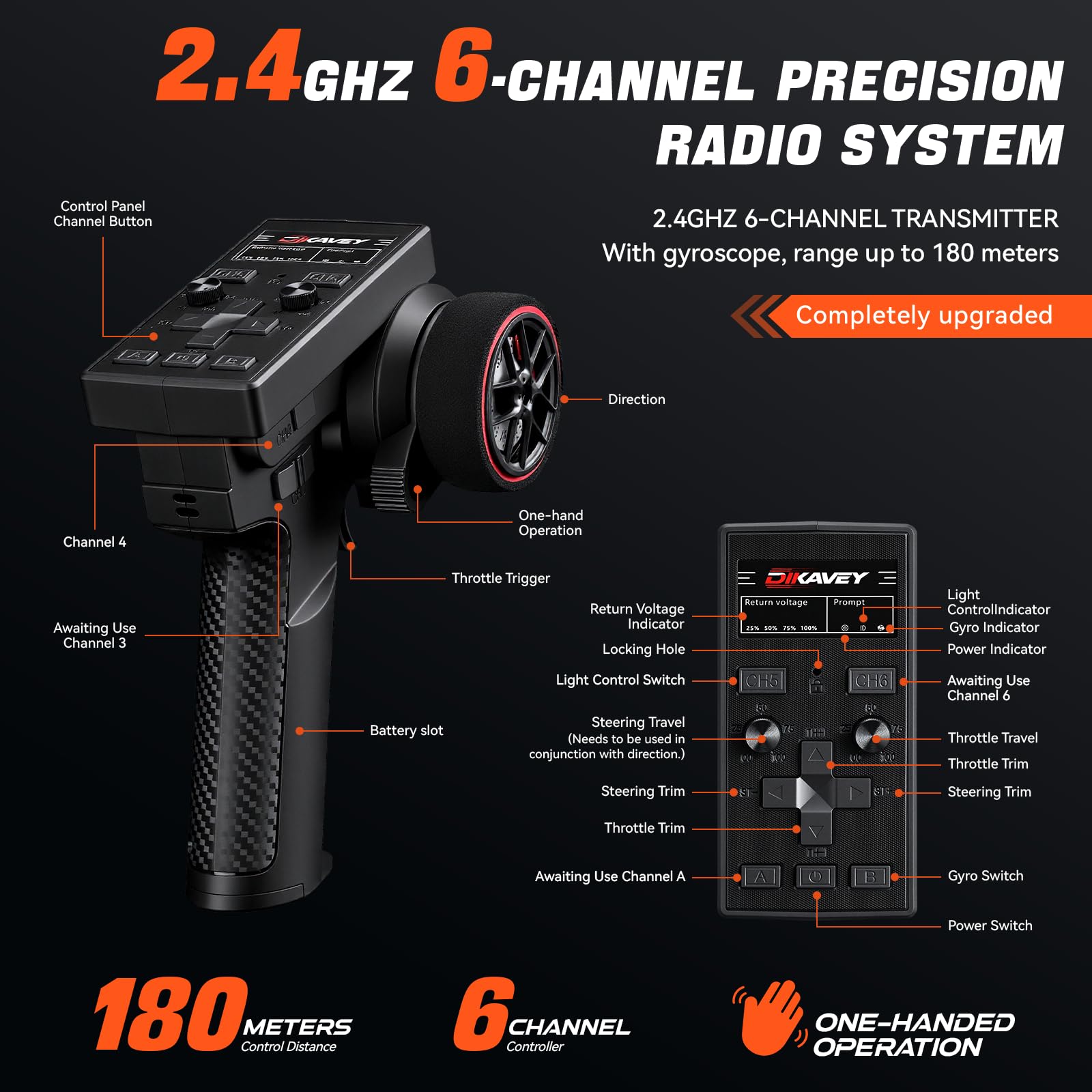 1/12 Brushless-Ferngesteuertes Auto (RTR), über 70 km/h, 4WD RC Short-Course Truck, RC Drift Car für Einsteiger, ausgestattet mit einem 3S 2200 mAh Akku, Geländereifen, geeignet für Erwachsene – ROT