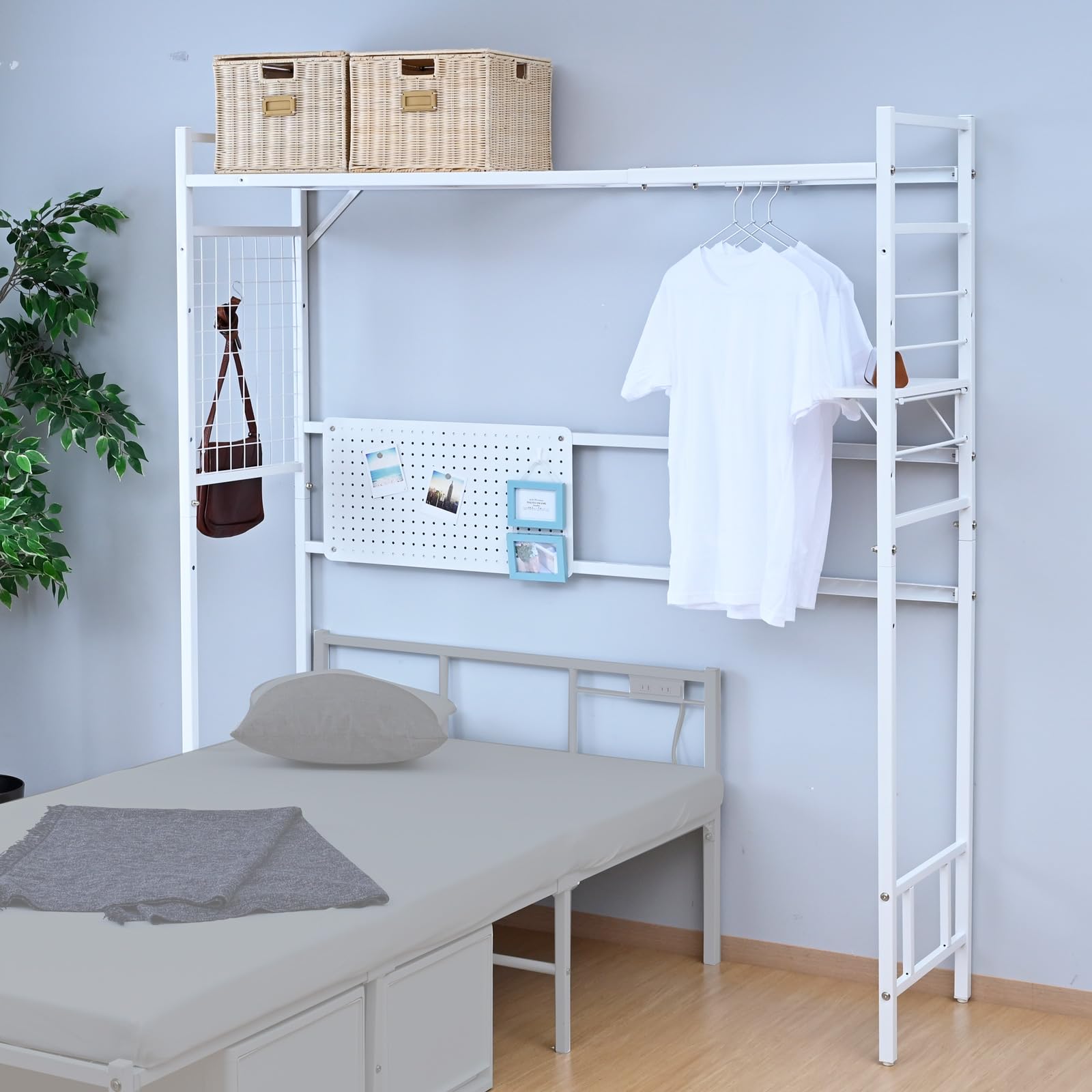 Amazon｜山善(YAMAZEN) ラック 伸縮 棚 ヘッドボード オープンラック大