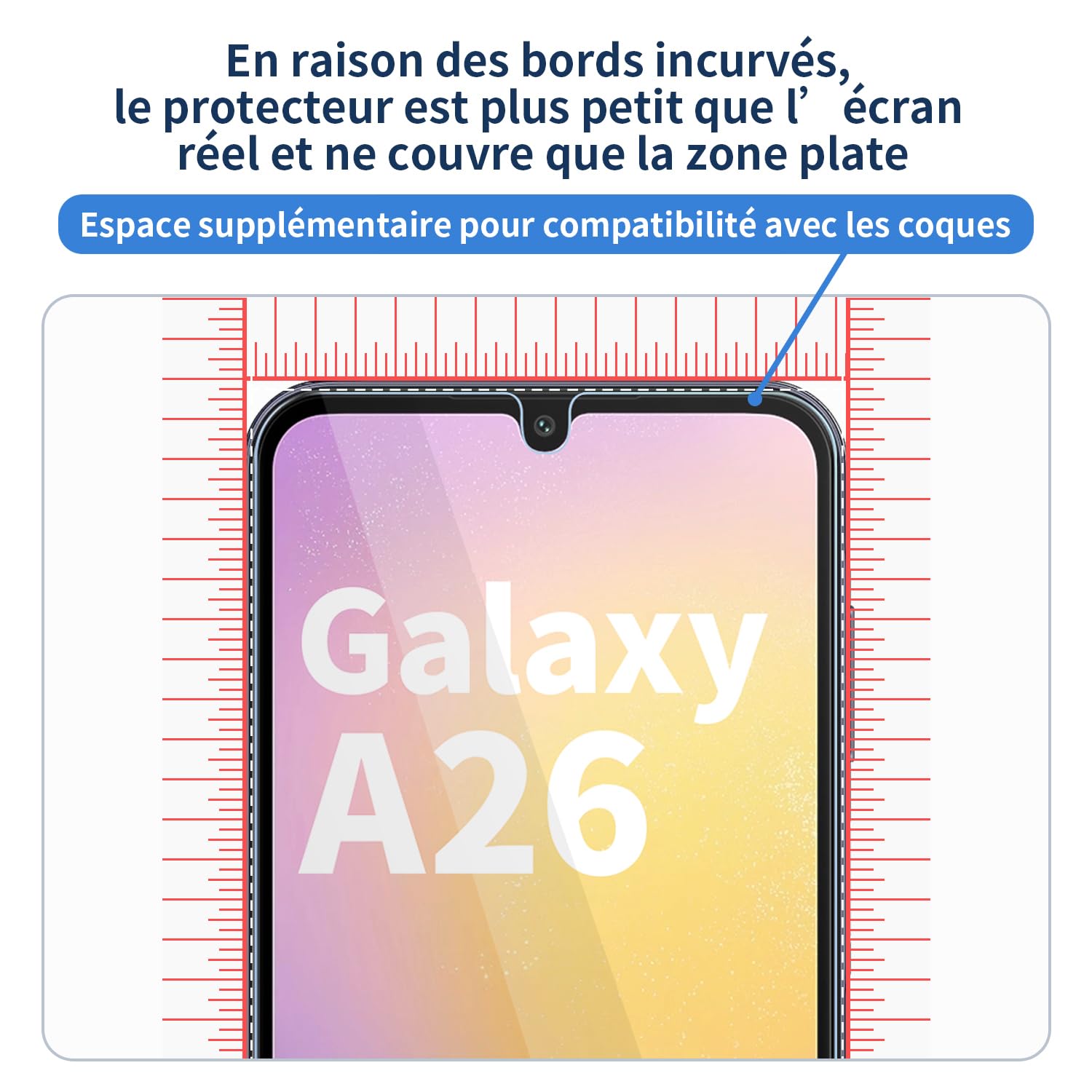 [Lot de 3 Verre Trempé pour Samsung Galaxy A17 / A16 / A26 5G | Film Protection Haute Transparence,[Anti-Rayures], [Sans Bulles], [Installation Facile], Ultra Résistant Dureté 9H Glass