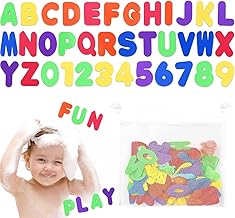 Bath Letters and Numbers, 36Pcs Baby Bath Toys, Creative Toddler Bath Toys with a Storage Bags, Educational Foam Letters and Numbers Bath for Baby Boys and Girls, for 14+ Years Old