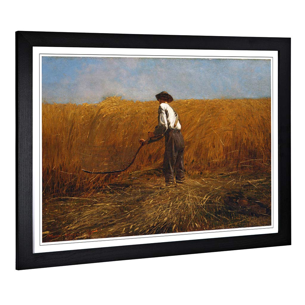 Big Box Art Framed Print of Winslow Homer The Veteran in a New Field Design | Wall Art Picture | Home Decor for Kitchen, Living Room, Bedroom, Hallway, Black, A2 / 24.5x18 Inch / 62x45cm