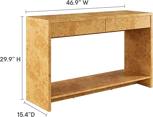 Miniatura 3 de Modway Hudson - Mesa consola de madera con 2 cajones