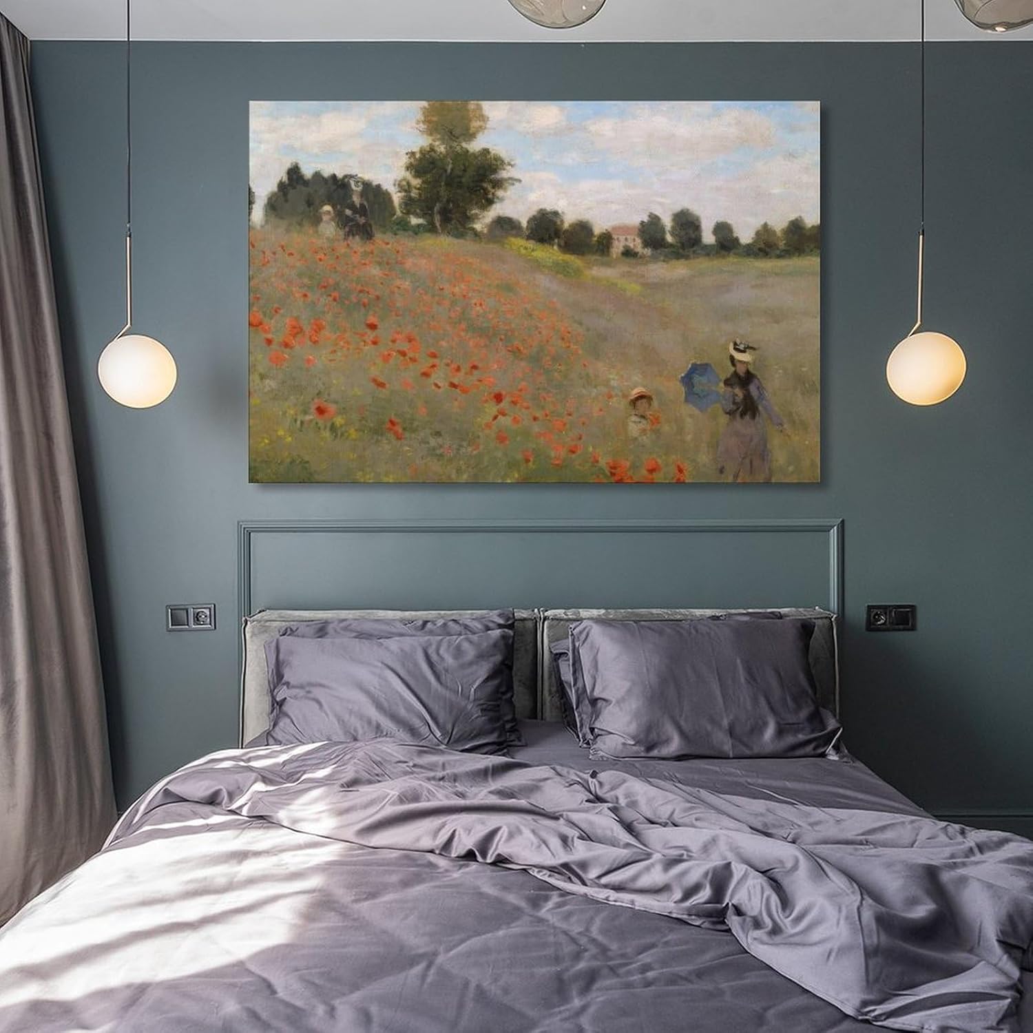 ポール・セザンヌ「アルジャントゥイユのポピー」壁掛け版画ポスター バスルーム ベッドルーム リビング装飾 キャンバス ウォールアート