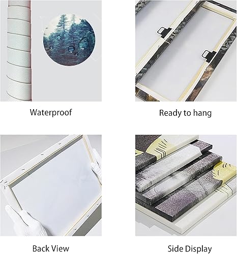 Miniatura 8 de Lienzo decorativo para pared con diseño de elefante, mentalidad lo es todo, motivación, oficina, animales, póster enmarcado para sala de estar,