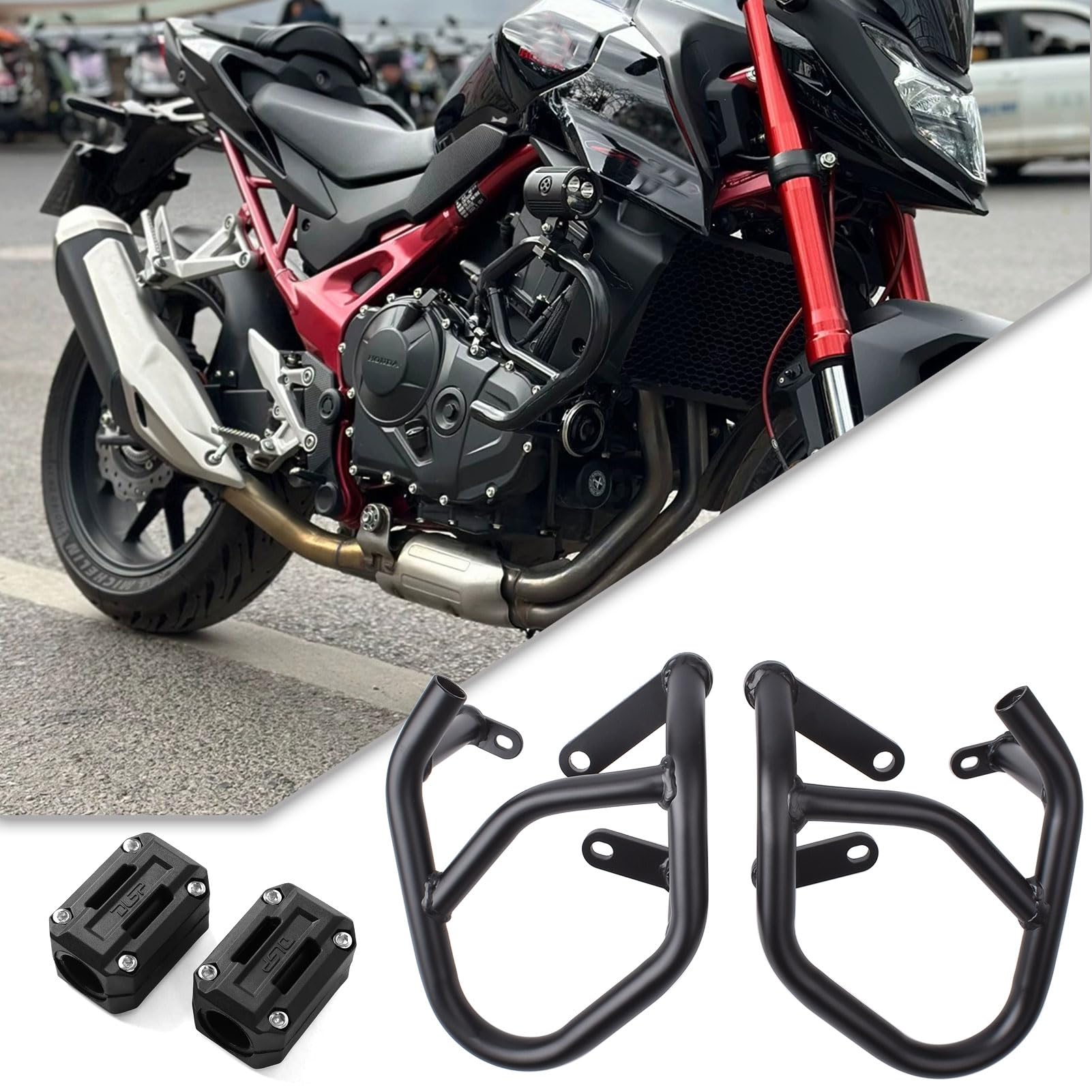 Barra de Choque para Motocicleta, protección de Motor, Deslizadores de Marco, Parachoques, Barra anticaída, Compatible con CB750 Hornet, Accesorios CB 750 Hornet 2022-2025
