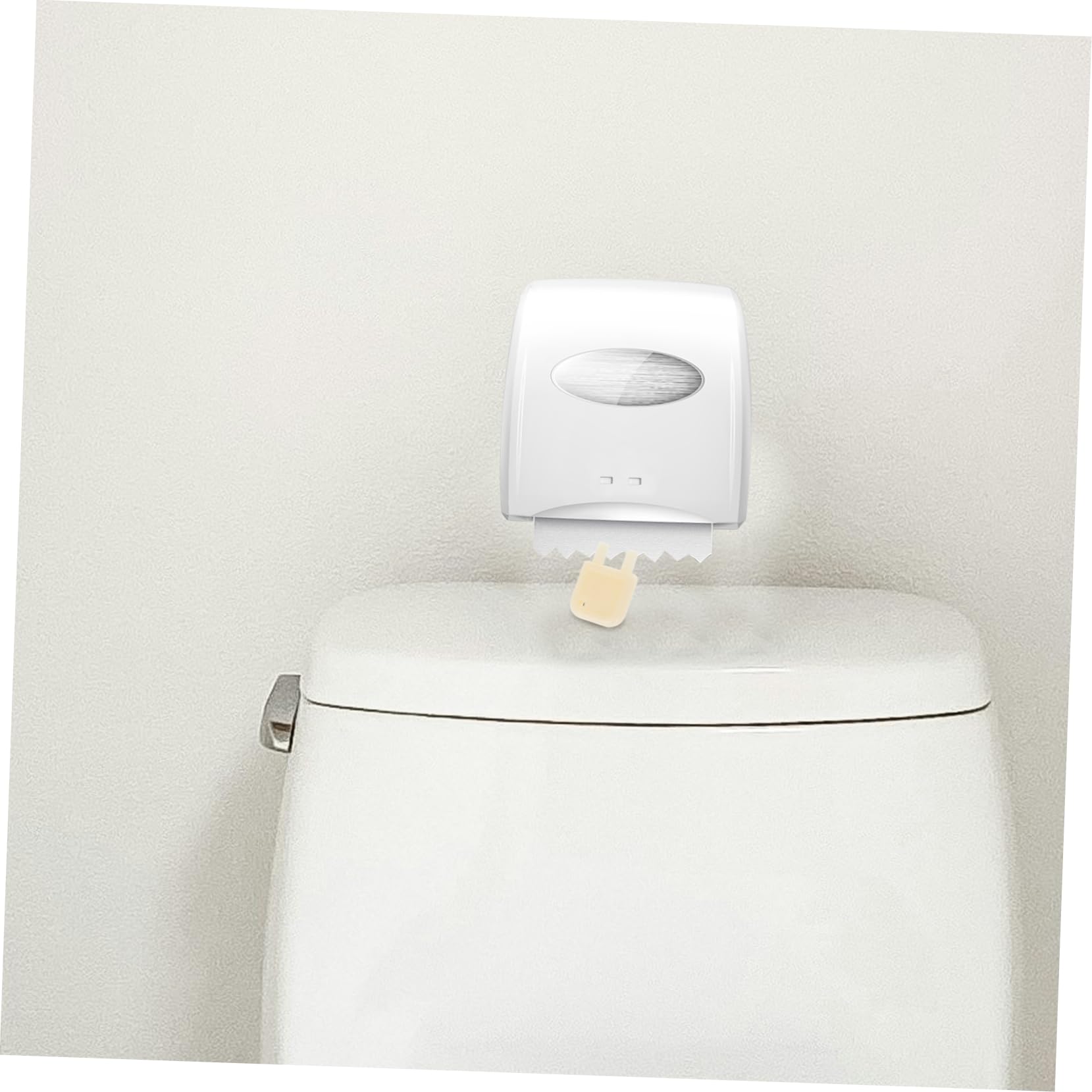 Unomor Tissue Box Key Mounted Replacement Polished Paper Functional Commercial Dispenser Keys Commercial Toilet Dispenser Key Bathroom Accessory Plastic White