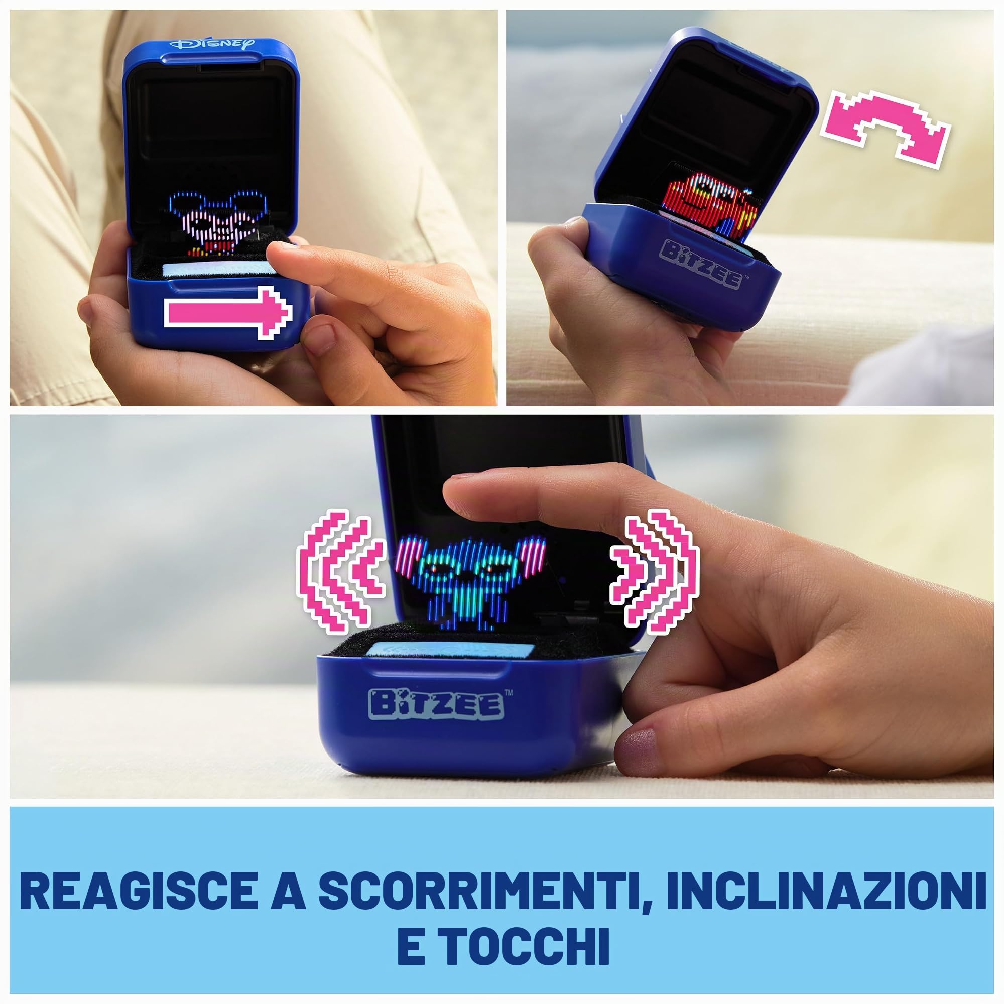 BITZEE, Disney con 30 Personaggi interattivi all'Interno, reagisce a Colpi, inclinazioni e rubinetti, Giocattoli Disney e Giocattoli digitali per Bambini, per Ragazze, Ragazzi e Fan