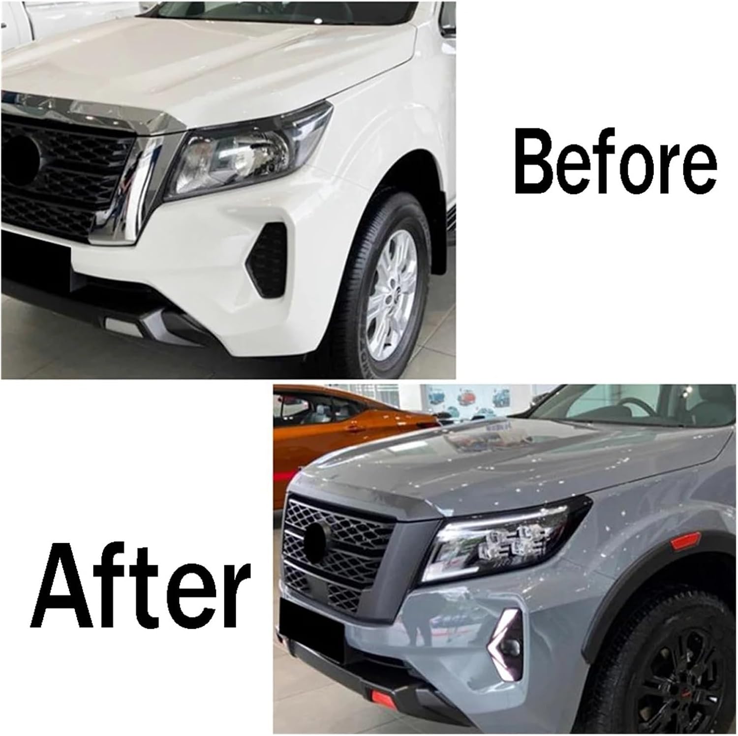 1 Pair Car LED DRL Fog Light Daytime Running Light with Turn Signal Corner Light Compatible with Nissan NAVARA NP300 2020 2021