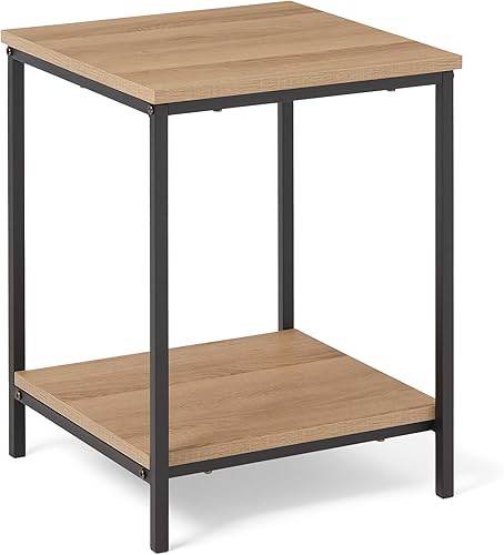 Miniatura 8 de Amazon Basics Mesa de centro rectangular con estante inferior, mesa central para sala de estar, de madera, 19.9" P x 31.5" A x 16.5" Al