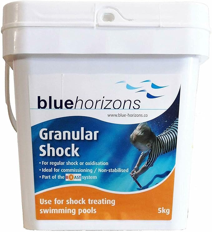 Granular Shock Chlorine Tub of 5 Kg Blue Horizons Amazon.co.uk Garden