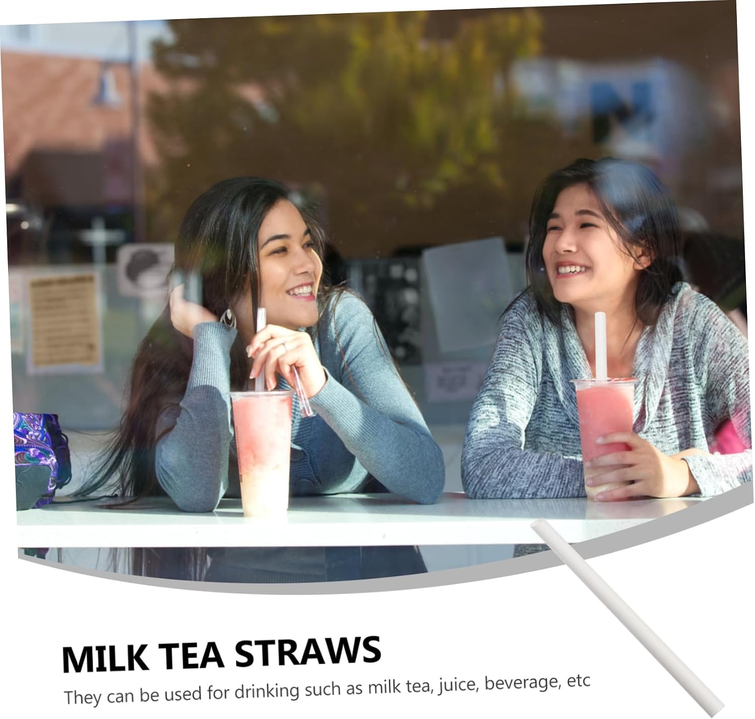 Disposable Pulp Paper Drinking Straws for Milk Beverage White Food-grade Biodegradable Household Juice Paper Straws Sturdy Thickened Design