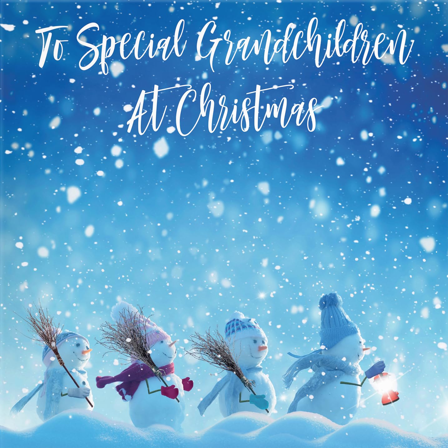 Hunts England - Grandchildren Christmas Card - To Special Grandchildren At Christmas - Snow People Collection - Fun Card - Image 2