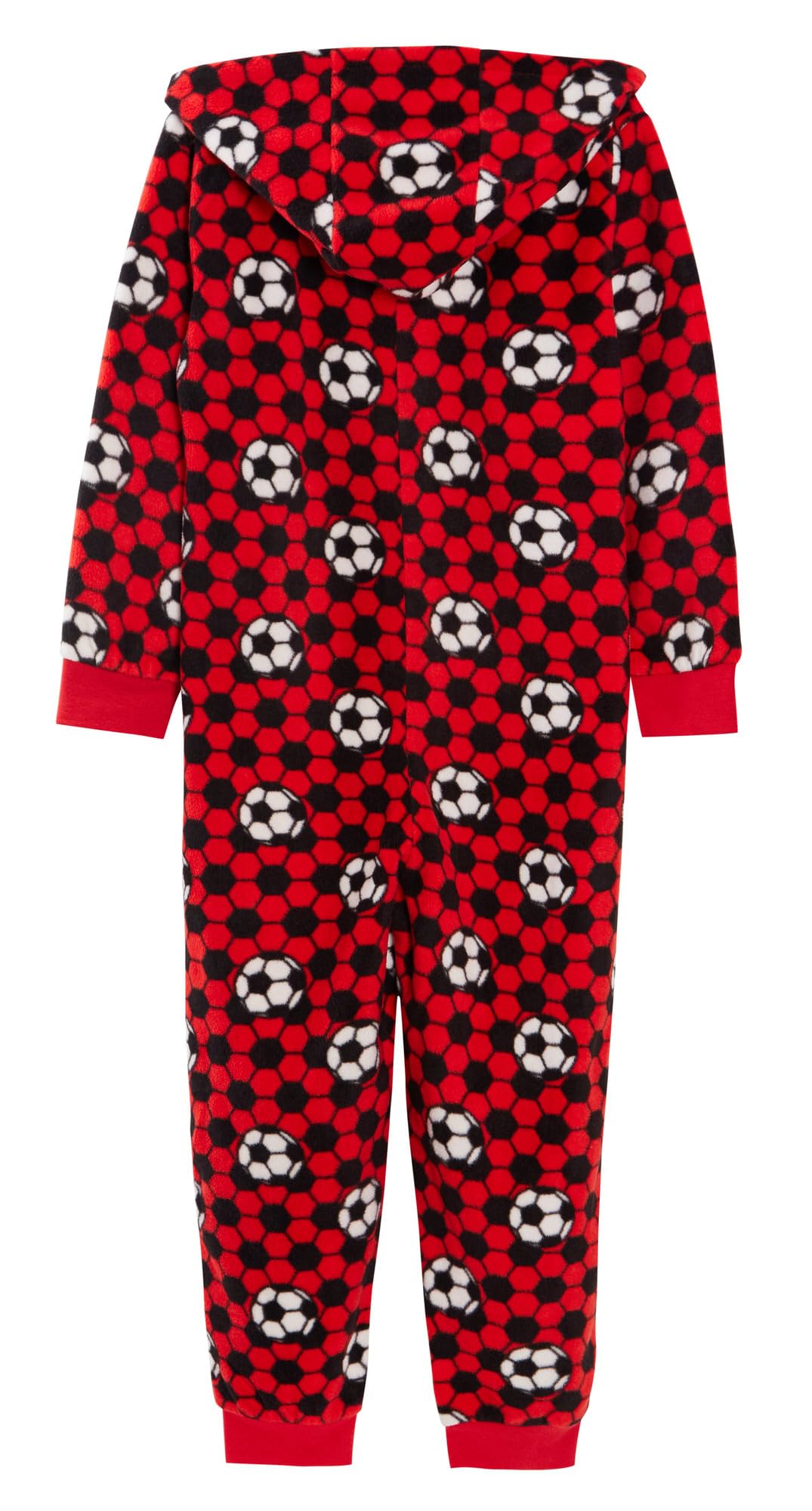 Pijama de forro polar para niños y niñas, color rojo y azul