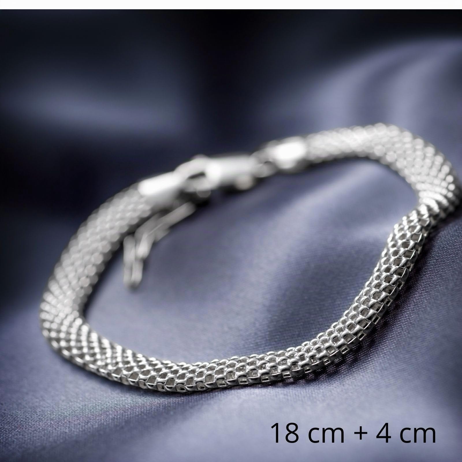 LillyMarie Klassische Damen Armkette Aus Sterling Silber 925 Mit Verstellbarer Länge Und Karabinerverschluss