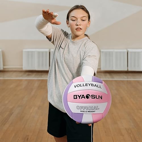 Miniatura 9 de Balón de voleibol oficial suave para playa interior y exterior, tamaño 5, voleibol de entrenamiento para principiantes, adolescentes y adultos