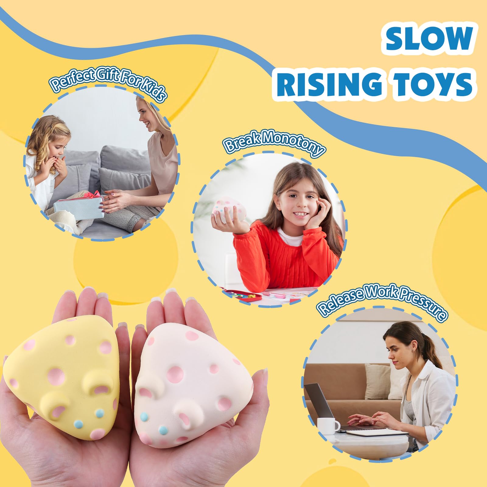 Anboor Juguetes Antiestrés Gato Squishy Lento Aumento Jumbo Super Suave