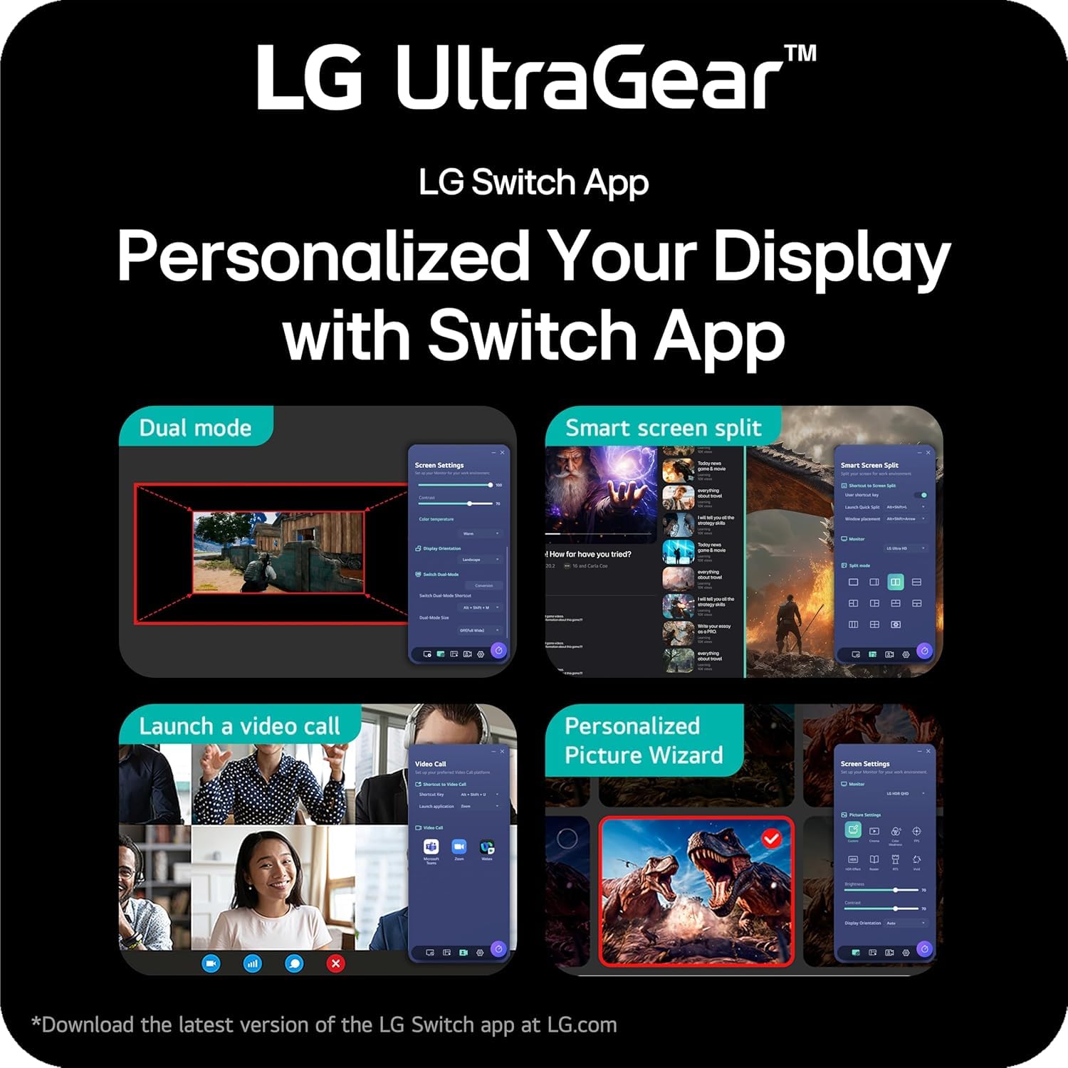 LG 27" QHD (2560 x 1440) IPS Gaming Monitor | 300 Hz, 1 ms | USB Type-C | NVIDIA G-Sync Compatible, AMD FreeSync Premium | 95% DCI-P3 | Built-in Speaker | Tilt/Height/Swivel/Pivot Stand