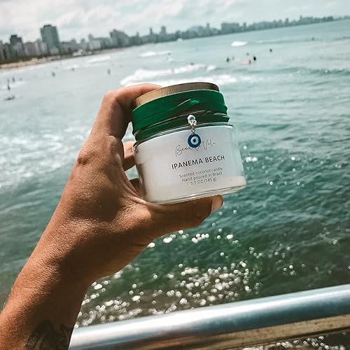 Miniatura 5 de Bendita Vela Ipanema Beach perfumada Vela de cera de coco para combustión limpia peso neto 5 onzas vertido a mano en Brasil