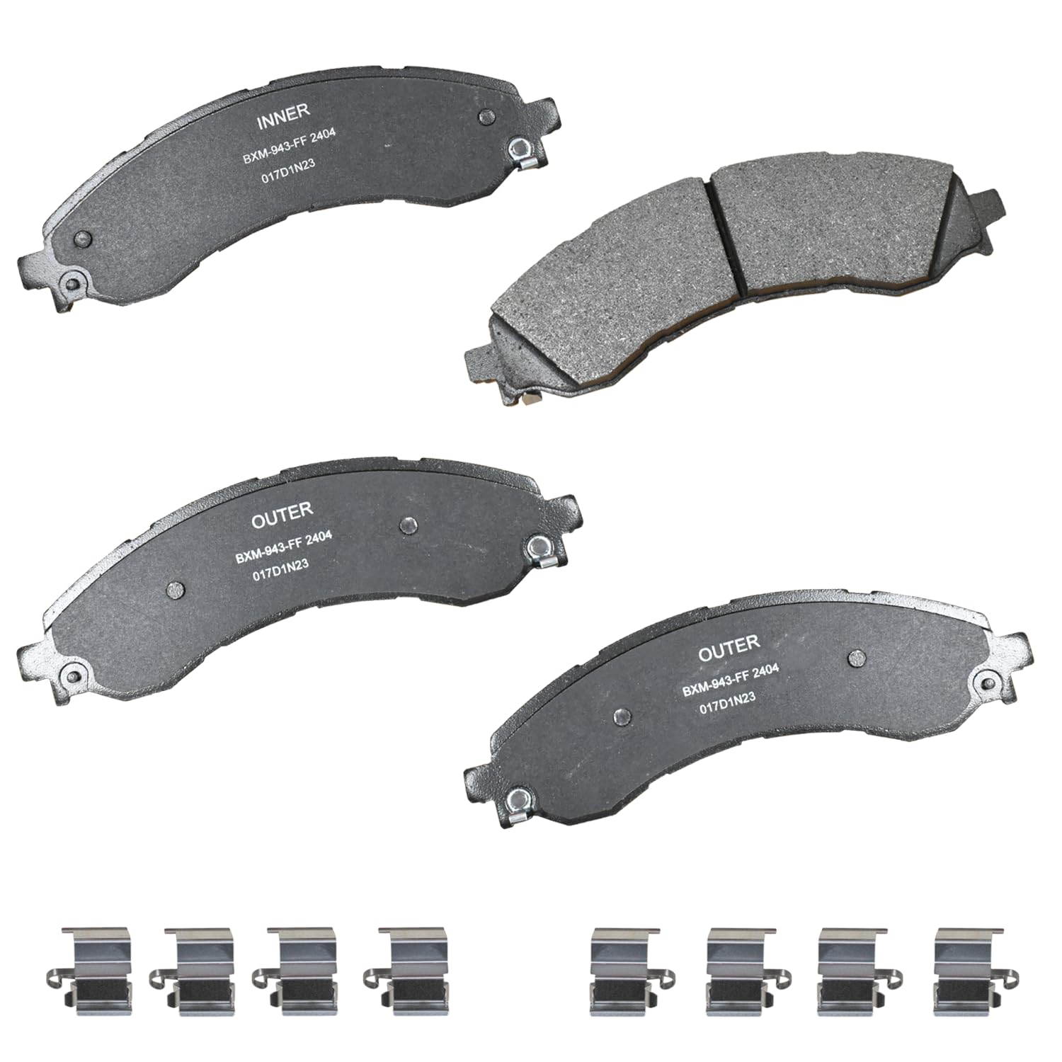Bendix Premium SBM2404 Semi-Metallic Front Brake Pads for Chevrolet Express 2500 2023-2021,Express 3500 2023-2021,Express 4500 2023-2022,GMC Savana 2500 2023-2021,Savana 3500 2023-2021,4500 2022-2021
