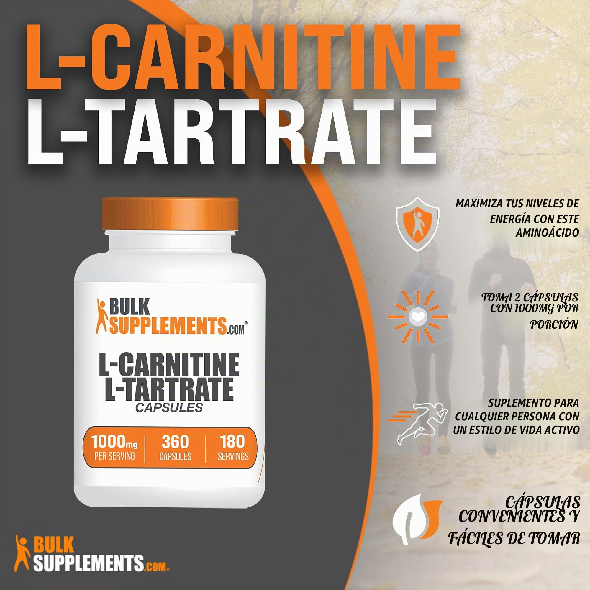 l'carnitina tartrato BulkSupplements. com L-Carnitina L-Tartrato Cápsulas - Suplemento de carnitina, L Carnitina 1000mg Cápsulas - de L- Carnitina, sin gluten este suplemento es una L-Carnitin Produkte: Jetzt kaufen Brands_Douglas Laboratories Size:60 capsule