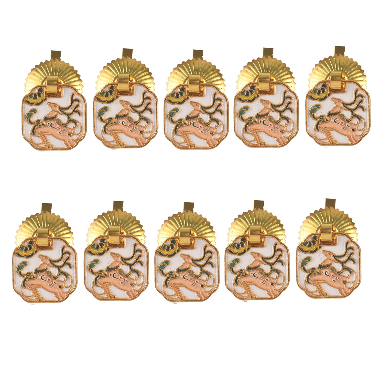 Fexxkg Big Elk 10Pcs Multipurpose Tin Box Decorative Handle Box Decorated Drawer Door Rings Pulls Jewelry Case Drawer Knobs Hardware Furniture Hardware Handles