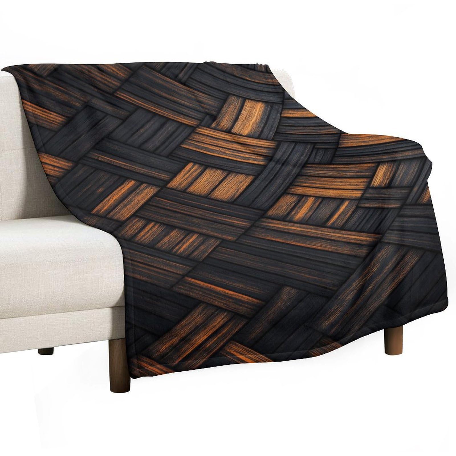 Couverture rectangulaire 127x152 cm durable et anti-boulochage pour canapé