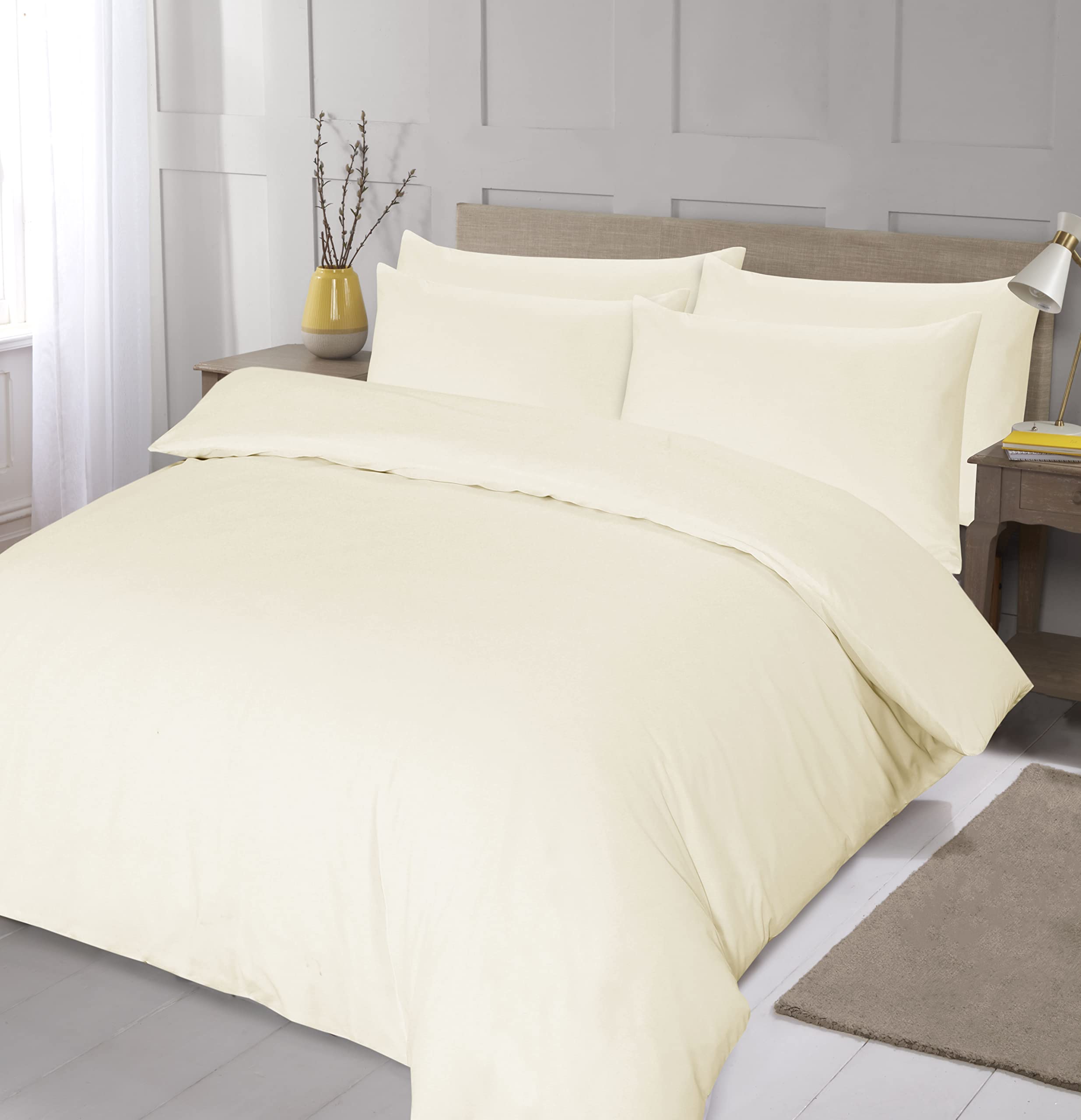 Home Living Moving To University Student Essentials Bedding Starter Pack Complete Student Bedding Set - Single or Double (Cream, Double)