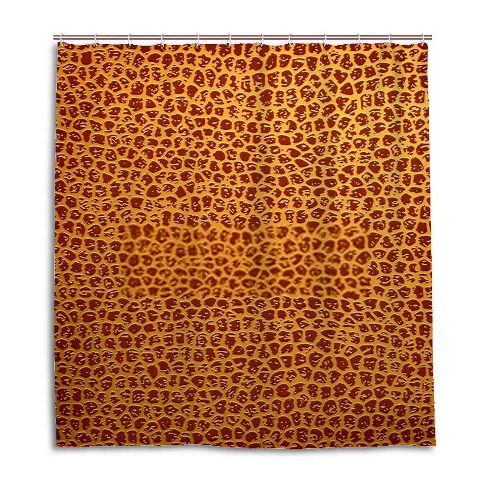 Rideau de douche en cuir marron tissu polyester imperméable salle de bain 72x72 inch