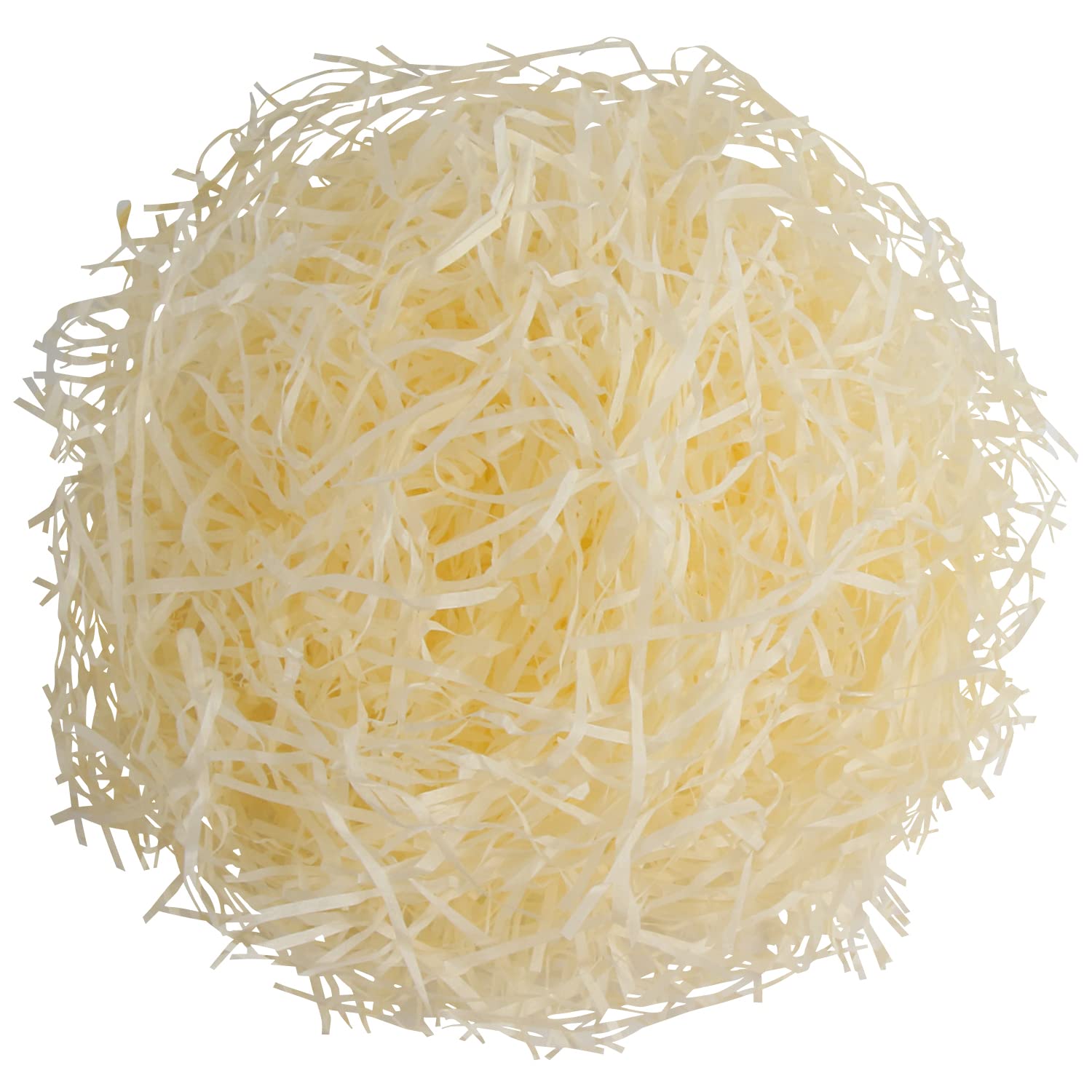 DIYASY Milk White Shredded Paper,7 Oz Raffia Grass Crinkle Cut Paper for Easter Basket Filler and Gift Box Packaging Decoration