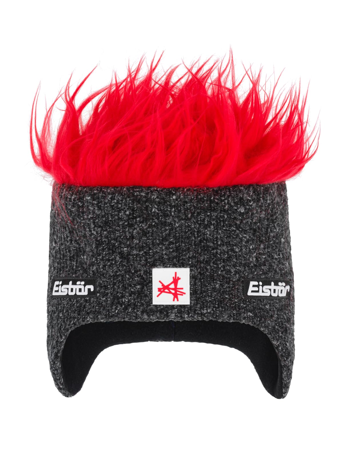 Eisbär Men's Anthracite-Red Cocker Skipool Ski Austria Beanie By