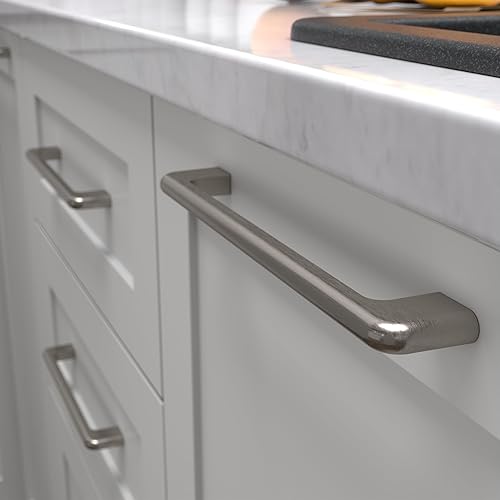 Miniatura 5 de monti hardware Paquete de 1 unidad de agujero central de 5 pulgadas de color dorado satinado cepillado  Manijas de metal sólido para gabinetes de