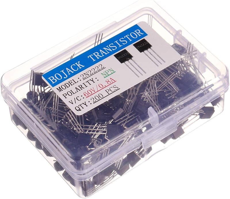 BOJACK 2N3904 NPN 60V 0.2A 0.625W 300MHZ Transistores de potencia de uso general (paquete de 200)